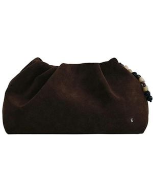 Sd Collection Cove Ruched Clutch - Black