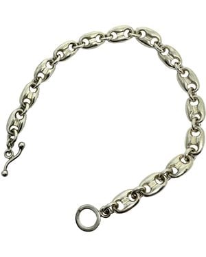 Tg-Jewellery by Tamara Gervasio Anchor Links Bracelet With Wave T-Bar – Sterling - Metallic