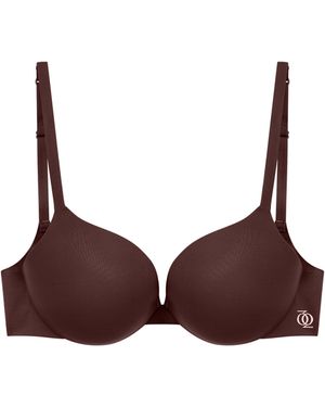 GOD SAVES QUEENS Neutrals Second Skin Ultimate Push-Up Bra Espresso - Brown