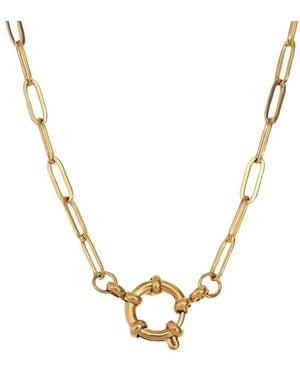Mickey's Girl Classico Spring Clasp Paperclip Chain Waterproof Necklace - Metallic