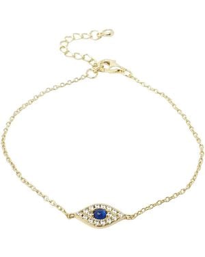 Harfi Minimalist Elegant Evil Eye Plated Bracelet - Metallic