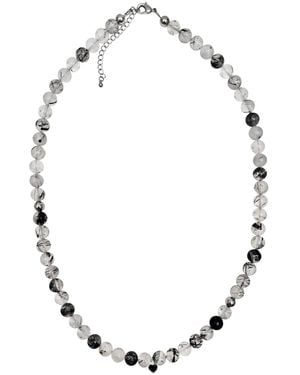 Farra Rutilated Quartz Necklace - Metallic