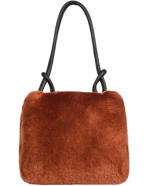 Owen Barry Sheepskin Shoulder Bag Burnt Hooper Bag - Brown