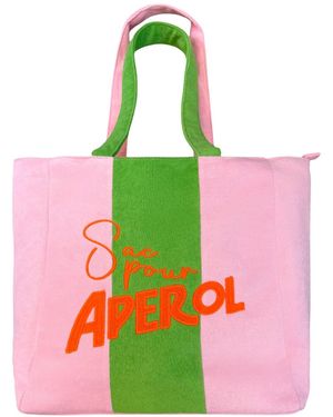 Lilly Loves Sac Pour Aperol Terry Beach Bag - Green