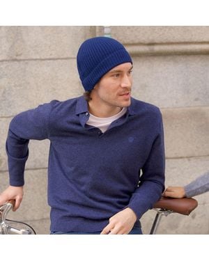 Bel Cashmere Denim Cashmere Hat - Blue