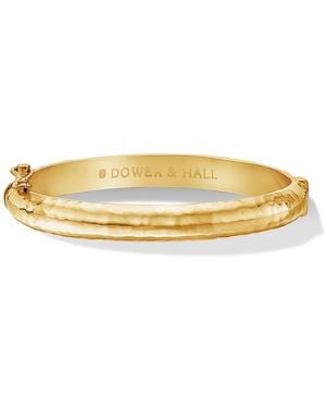 Dower & Hall Hinged Hammered Nomad Bangle - Yellow
