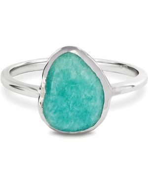 Zohreh V. Jewellery Amazonite Pebble Ring Sterling - Blue