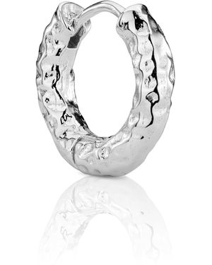 Aaria London Bali Hammered Hoop - Metallic