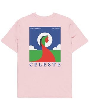 Anchor and Crew Cotton Three Celeste Editions Organic Cotton T-Shirt - Pink
