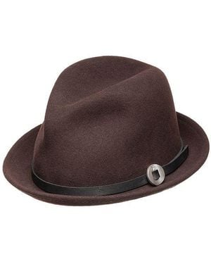 Jamie Slye Hats + Accessories Viv Short Brim Fedora Hat - Black