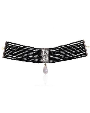 Bayemeyc Schers Onyx Choker Necklace - Black