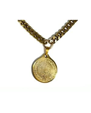 Rachel Nathan Mayan Calendar Curb Necklace - Metallic