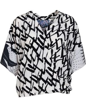 ARTISTA Neutrals Rhythm Overlapped Blouse - Black