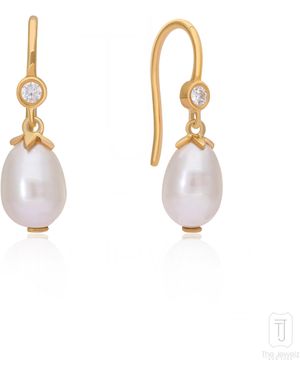 The Jewelz Neutrals Pearl Cascade Earrings - White