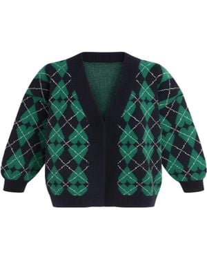 Saachi Grandpa Heart Cardigan - Green