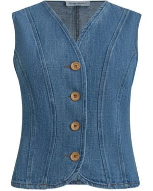 James Lakeland Denim Gilet - Blue