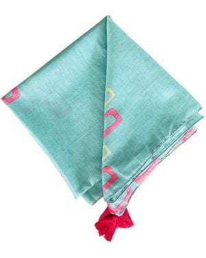 Heritagemoda Handcrafted Organic Cotton Muted Sarong - Blue