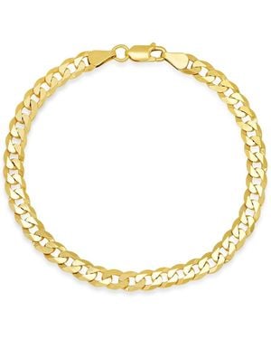 Kylie Harper Thick 8.5 Italian Miami Cuban Curb Chain Bracelet - Metallic