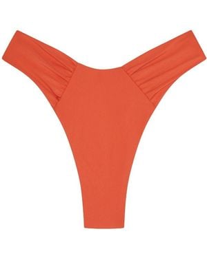 Aja Swimline Calypso Ruched Bikini Bottom - Orange