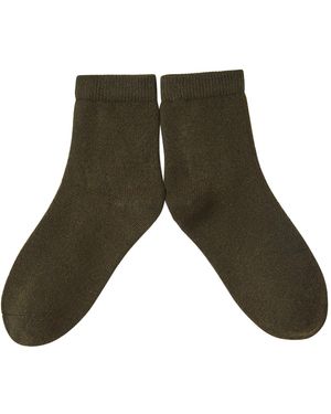 Soft Strokes Silk Wool Quarter-Length Socks Set Of Two - Green