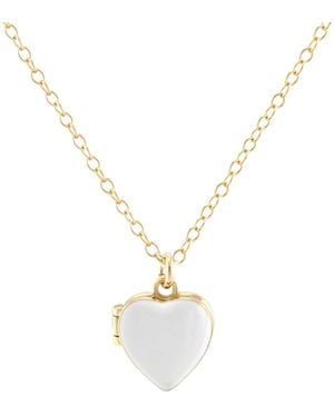 Kris Nations Enamel Heart Locket - Metallic