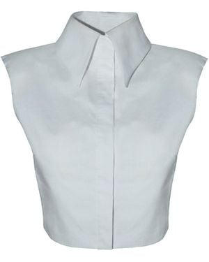 Vestiaire d'un Oiseau Libre Open-Back Cropped Shirt - Blue
