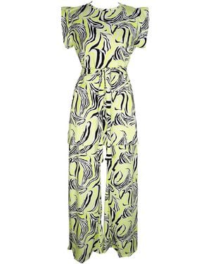 Jennafer Grace Neomarble Tunic & Palazzo Set - Green
