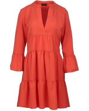 Conquista Loose A Line Dress - Red
