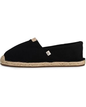 Kingdom of Wow Extra Fit Cotton Espadrilles - Black