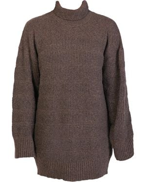 Maison Bogomil Oversized Turtleneck Jumper - Brown