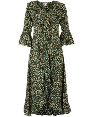 At Last Felicity Midi Dress Winter Sage - Green