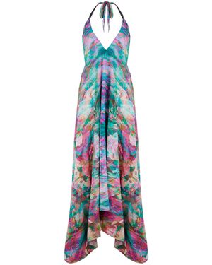 Sophia Alexia Liquid Silk Ibiza Dress - Blue