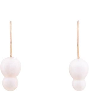 Oana Savu Freshwater Pearls Bridal Earrings Wedding Jewellery Ear Wires - White