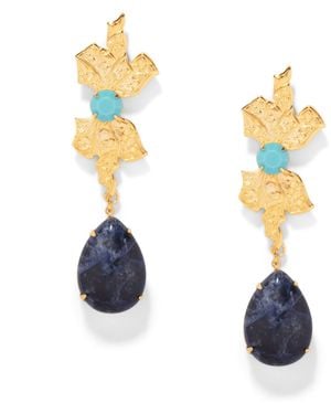 The Pink Reef Opera Earring - Blue
