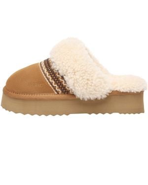 EverAu Australia Crake Knitted Platform Slippers - Natural