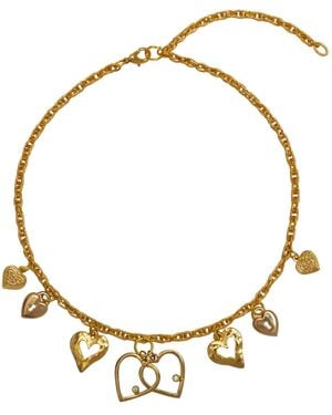 Caramel Vintage Jewellery Vintage Plated Love Story Necklace - Metallic