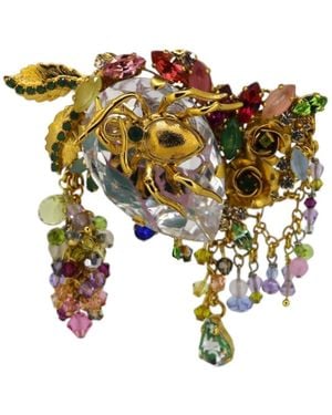Vickisarge Grande Dame Brooch - Black