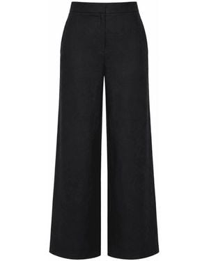 Exquise Azaleaora High Waist Linen Trousers - Black