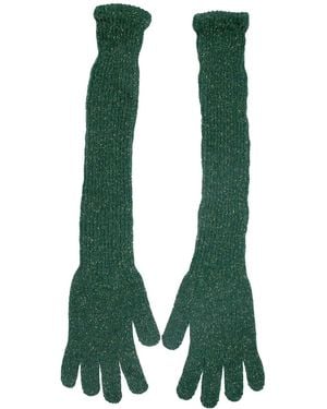Maison Bogomil Sparkly Knit Opera Gloves - Green