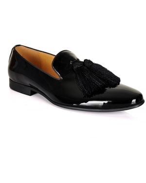 DAVID WEJ Bradford Patent Tassel Loafers – - Black