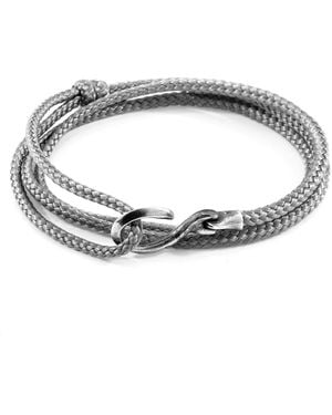 Anchor and Crew Classic Heysham & Rope Bracelet - Grey