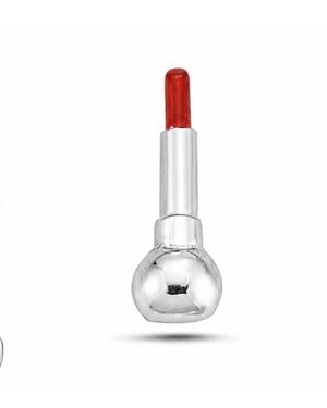 Ecce | Artisan Diamonds 925K Sterling Lipstick Mini Pin - White