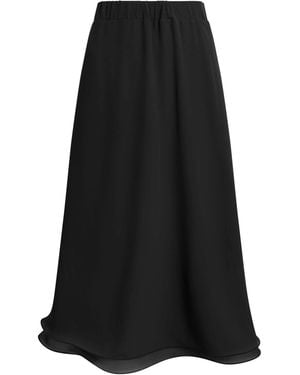 James Lakeland Wave Hem Tiered Skirt - Black