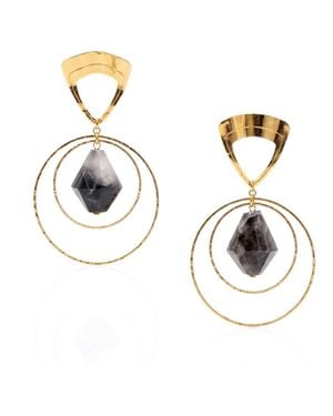 Jaredjamin Valencia Agate Drop Earrings - Metallic