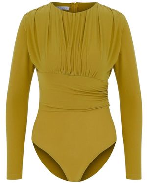 Maan Istanbul Crewneck Comfortable Bodysuit - Green