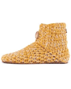 Kingdom of Wow Barefoot Bamboo Wool Boot Slippers - Metallic