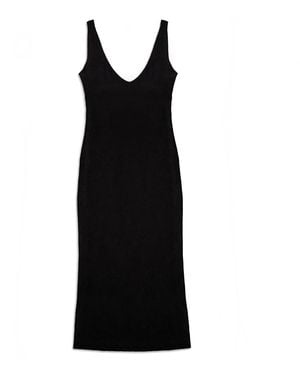 Victoria Slavinskaia Long V-Neck Dress With Open Back - Black