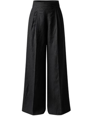 Kipépéo Tamara High Waisted Wide Leg Trousers - Black
