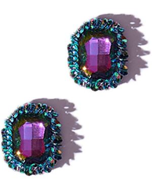 Simitri Iguana Earrings - Blue