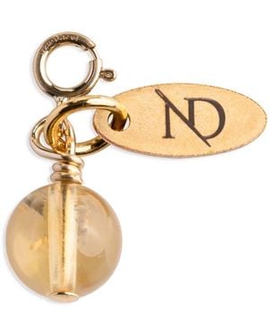 N'damus London Citrine Gemstone & Charm - Metallic